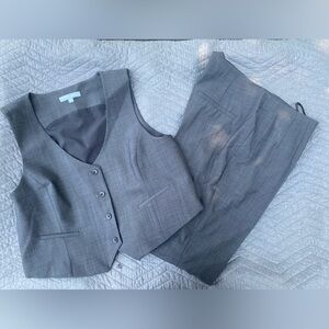 ANTONIO MELANI Gray Pantsuit Elegant Business Attire